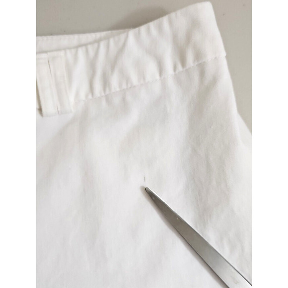 Chico’s ~Woman Size 2 (Size 12)~ Off-White Crop Stretch Pants Cuffed. - Picture 9 of 9